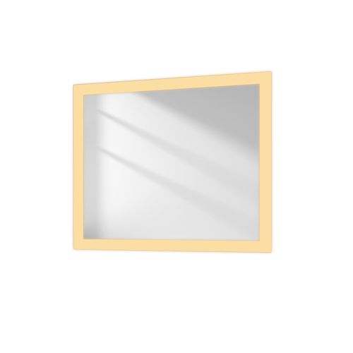 Miroir Lumineux Salle De Bain 50x60cm Anti-buée Double Éclairage Froide Chaude Bouton