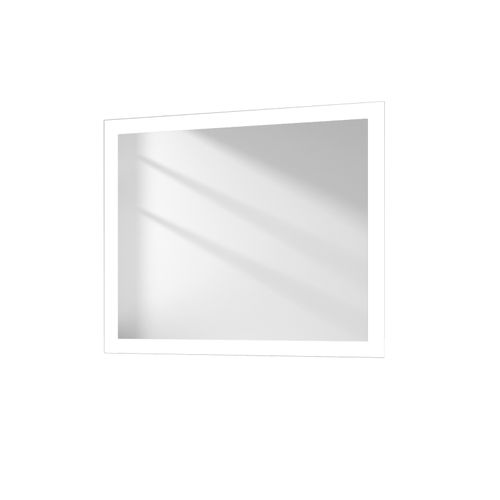 Miroir Lumineux Salle De Bain 50x60cm Anti-buée Double Éclairage Froide Chaude Bouton
