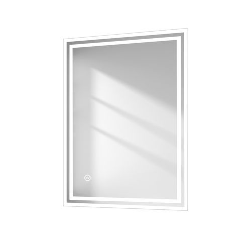Miroir LED Salle De Bain 60x80cm Anti-buée Tactile Lumière Blanche Froide