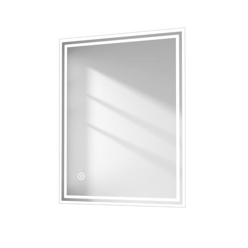 Miroir Pour Salle De Bain 70x90cm Anti-buée Tactile Lumière Blanche Froide