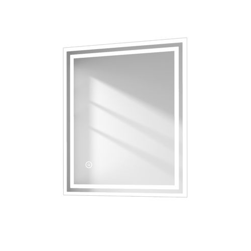Miroir Pour Salle De Bain 50x60cm Anti-buée Tactile Lumière Blanche Froide