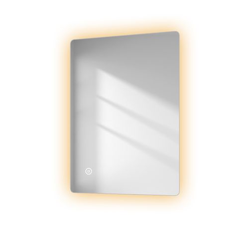 Miroir LED Salle De Bain 50x70cm Anti-buée Tactile Dimmable 3 Couleurs De Lumière