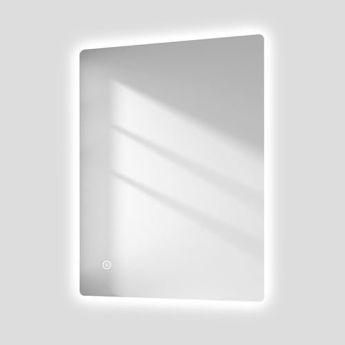 Miroir LED Salle De Bain 60x80cm Interrupteur Tactile Lumière Blanche Froide
