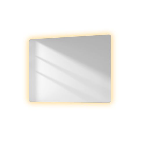 Miroir LED Salle De Bain 50x60cm Anti-buée Double Éclairage Froide Chaude Bouton