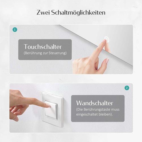 Miroir De Salle De Bain 60x80cm Anti-buée Loupe X3 Tactile Dimmable 3 Couleurs De Lumière