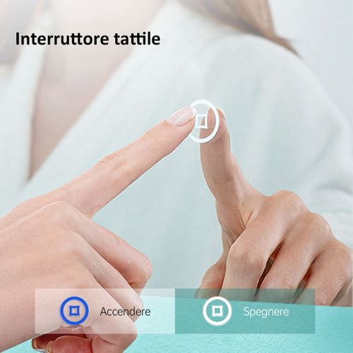 Miroir De Salle De Bain 60x80cm Tactile Loupe X3 Lumière Blanche Froide