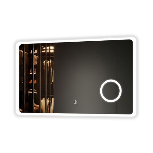 Miroir De Salle De Bain 60x100cm Tactile Loupe X3 Lumière Blanche Froide
