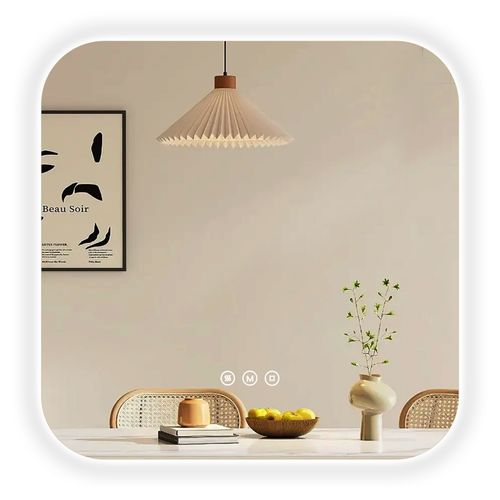 Miroir Lumineux Salle De Bain Carré 60x60cm Sans Cadre Tactile Anti Buée 3 Couleurs De Lumière