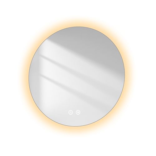 Miroir Lumineux Salle De Bain Rond 50cm Tactile Lumière Réglable 3 Couleurs