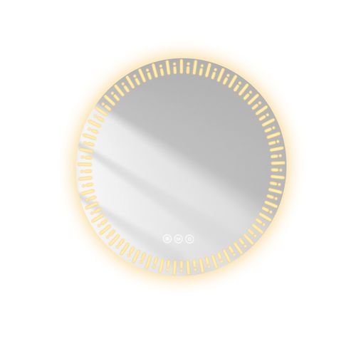 Miroir LED Salle De Bain 60 Cm Anti-buée Tactile 3 Couleurs De Lumière Réglables