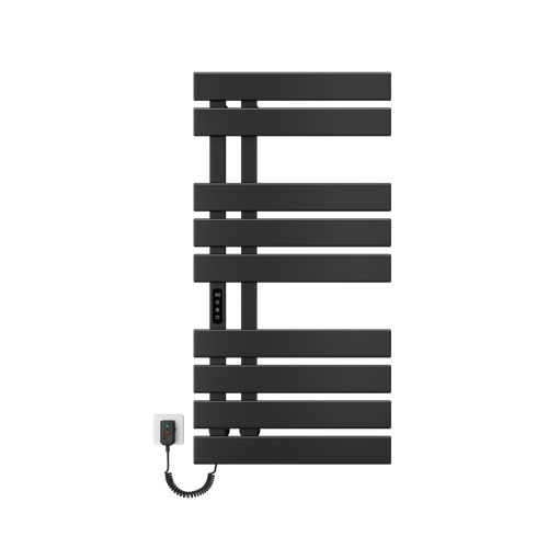 Sèche-serviettes Électrique De Salle De Bain 1000x500 Mm, 350w, Porte-serviettes Chauffant, Noir