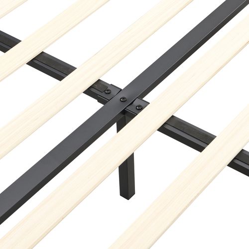 Lit Rembourré Adulte 160x200 Cm Rembourrage à Rivets, Pieds En Bois, Velours, Bleu