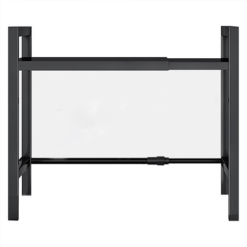 Étagère De Cuisine Extensible Pour Micro-ondes Avec 6 Crochets, Charge Maximale 30kg, Acier, Noir