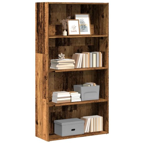 Bibliothèque Vieux Bois 80x30x152 Cm Bois D'ingénierie