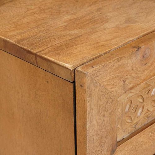 Cabinet De Chevet Avec Tiroir Marron Clair 50 X 33 X 62 Cm