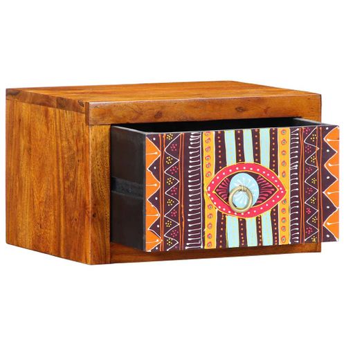 Cabinet De Chevet Avec Tiroir 2 Pièces Marron 35 X 30 X 22 Cm