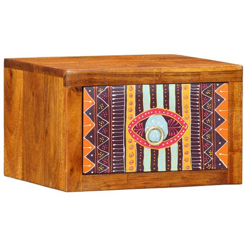 Cabinet De Chevet Avec Tiroir 2 Pièces Marron 35 X 30 X 22 Cm