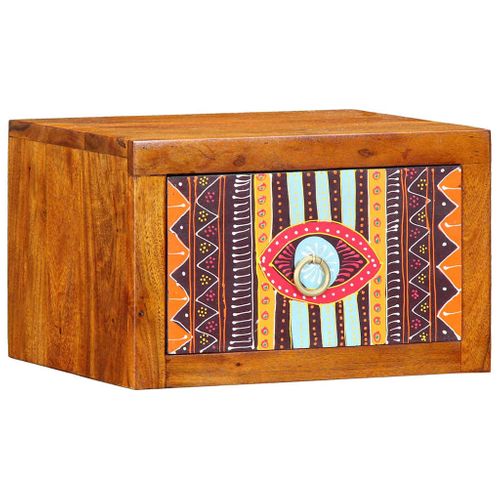 Cabinet De Chevet Avec Tiroir 2 Pièces Marron 35 X 30 X 22 Cm