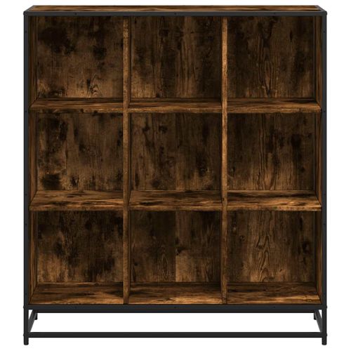 Bibliothèque Chêne Fumé 97,5x33x107,5cm Bois D'ingénierie Métal