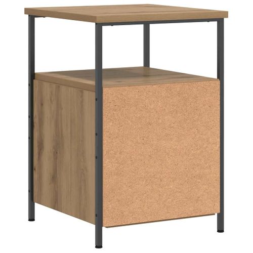 Tables De Chevet 2 Pièces Chêne Artisanal Bois D'ingénierie