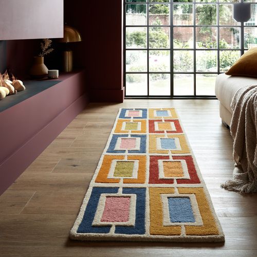 Tapis Moderne En Laine Tufté Main Picto 120x170 Cm