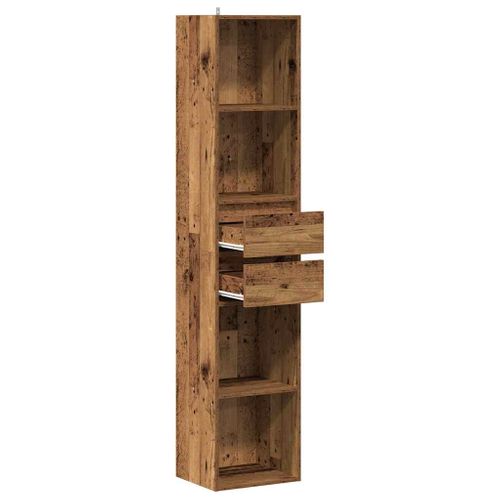 Bibliothèque Vieux Bois 36x30x171 Cm Bois D'ingénierie