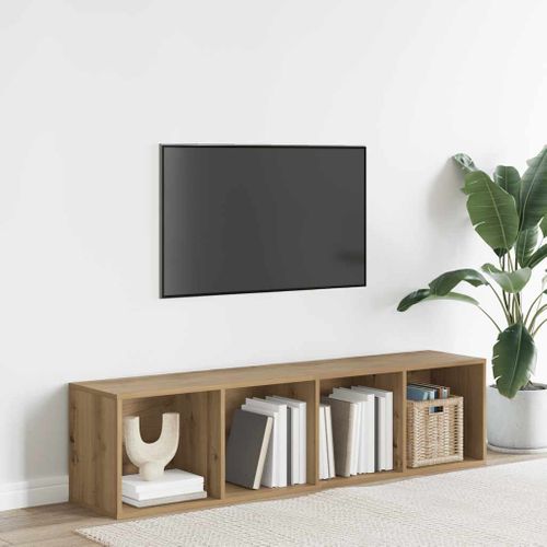 Bibliothèque Chêne Artisanal 36x30x143 Cm