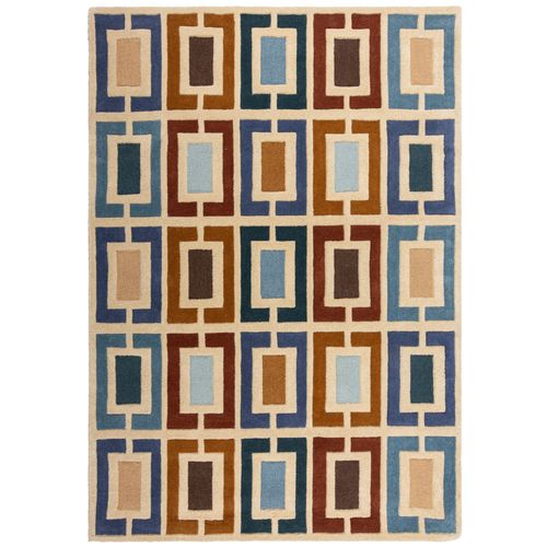 Tapis Moderne En Laine Tufté Main Picto 120x170 Cm