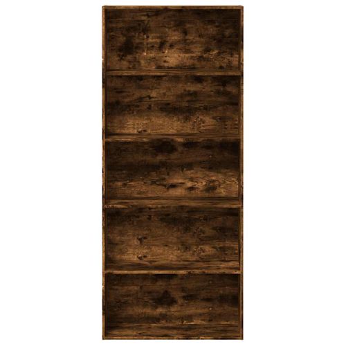 Bibliothèque Chêne Fumé 80x30x189 Cm Bois D'ingénierie