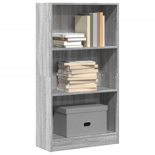 Bibliothèque Sonoma Gris 60x24x109 Cm Bois D'ingénierie