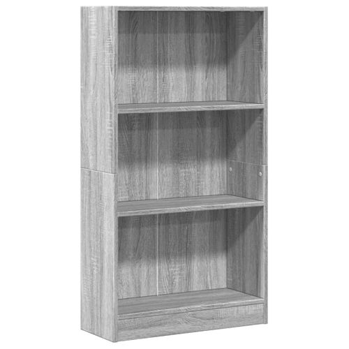Bibliothèque Sonoma Gris 60x24x109 Cm Bois D'ingénierie