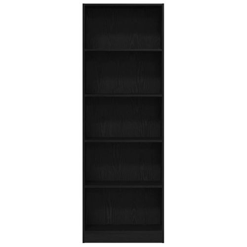 Étagère Chêne Noir 60 X 24 X 176 Cm Bois D'ingénierie