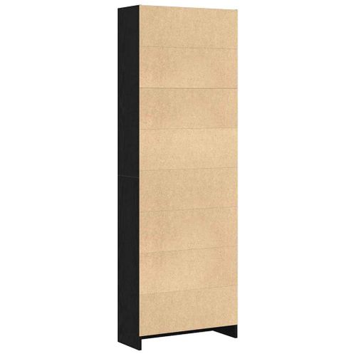 Étagère Chêne Noir 60 X 24 X 176 Cm Bois D'ingénierie