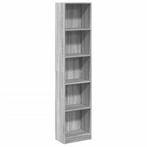 Bibliothèque Sonoma Gris 40x24x176 Cm Bois D'ingénierie