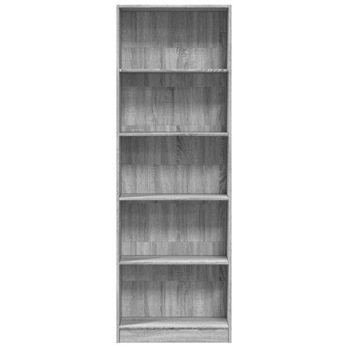 Bibliothèque Sonoma Gris 60x24x176 Cm Bois D'ingénierie
