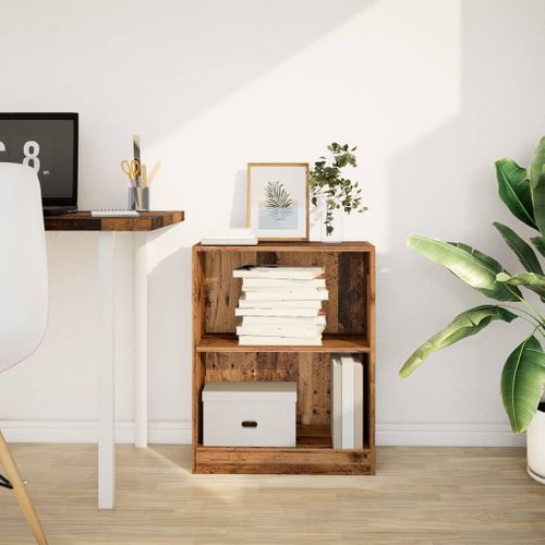 Bibliothèque Vieux Bois 60x24x76 Cm Bois D'ingénierie