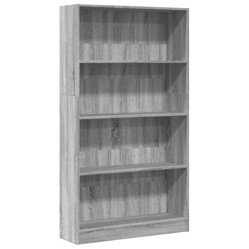 Bibliothèque Sonoma Gris 80x24x143 Cm Bois D'ingénierie