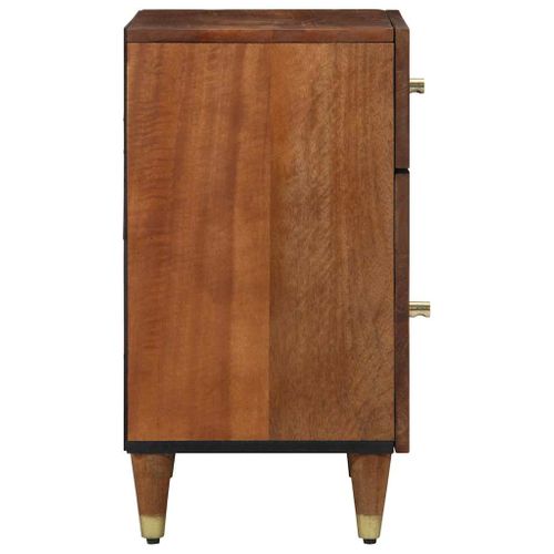 Cabinet De Chevet Avec Porte Marron Miel 50 X 33 X 60 Cm