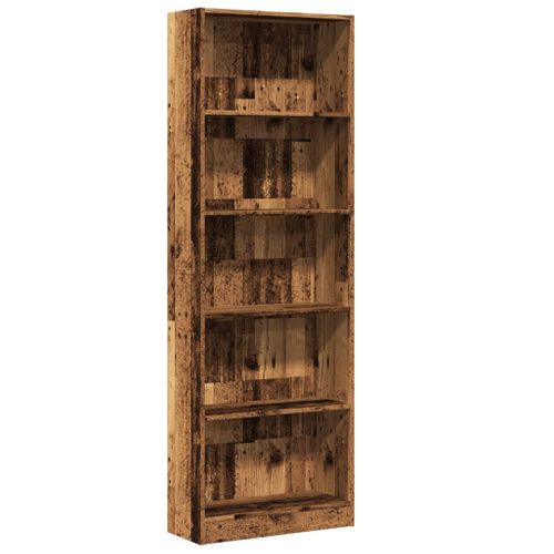Bibliothèque Vieux Bois 60x24x176 Cm Bois D'ingénierie