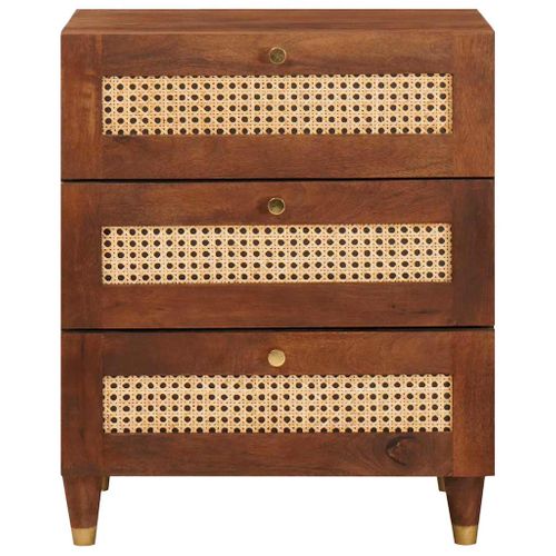 Tables De Chevet 50 X 33 X 62 Cm Bois De Mangue Massif