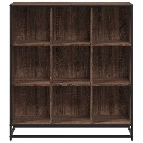 Bibliothèque Chêne Marron 97,5x33x107,5cm Bois Ingénierie Métal