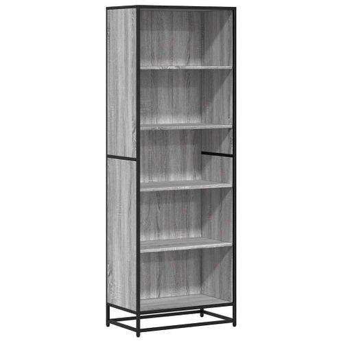 Bibliothèque Sonoma Gris 60x35x170,5 Cm Bois D'ingénierie