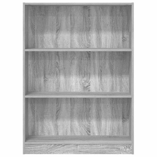 Bibliothèque Sonoma Gris 80x24x109 Cm Bois D'ingénierie