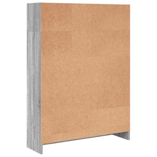 Bibliothèque Sonoma Gris 80x24x109 Cm Bois D'ingénierie