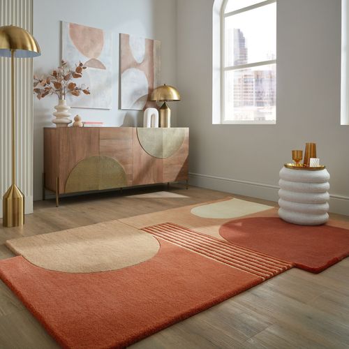 Tapis De Salon Moderne Pure Laine Formal Multi 120x180 Cm