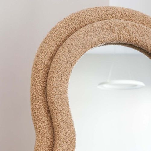 Miroir Cadre En Tissu Charlotte Marron