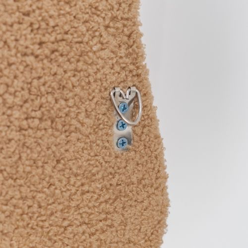 Miroir Cadre En Tissu Charlotte Marron