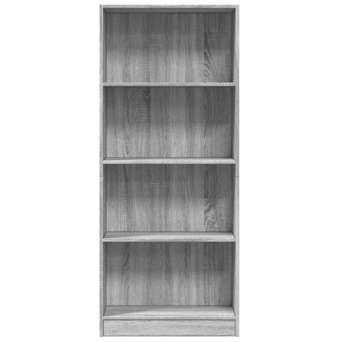 Bibliothèque Sonoma Gris 60x24x143 Cm Bois D'ingénierie