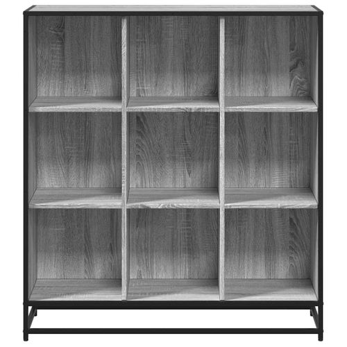 Bibliothèque Sonoma Gris 97,5x33x107,5 Cm Bois Ingénierie Métal