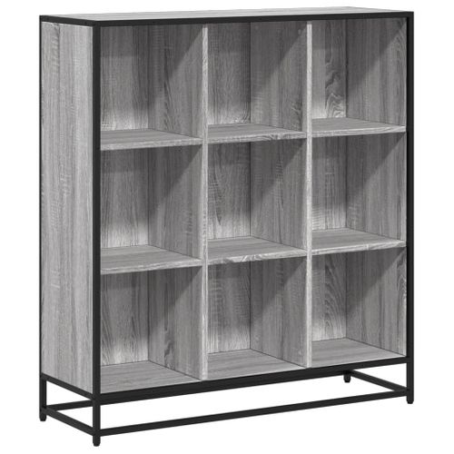 Bibliothèque Sonoma Gris 97,5x33x107,5 Cm Bois Ingénierie Métal